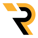 Remalmart store logo in yellow and black, with an elegant design of the letter R.